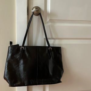 Hobo ANNALISA Black leather work tote shoulder bag. Great condition